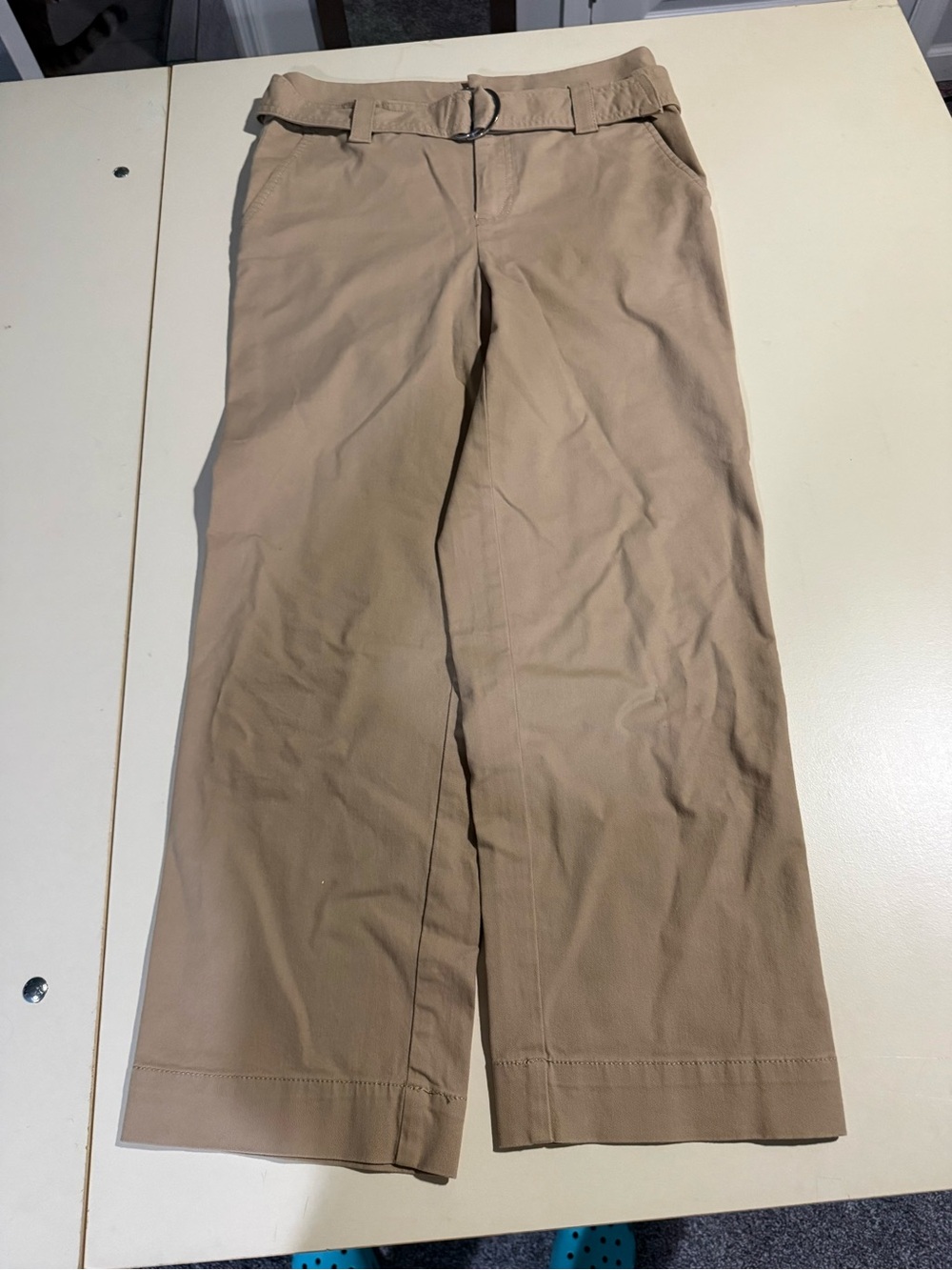Loft khaki pants with belt